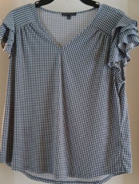 Adrianna Papell XL Flutter Sleeve Top